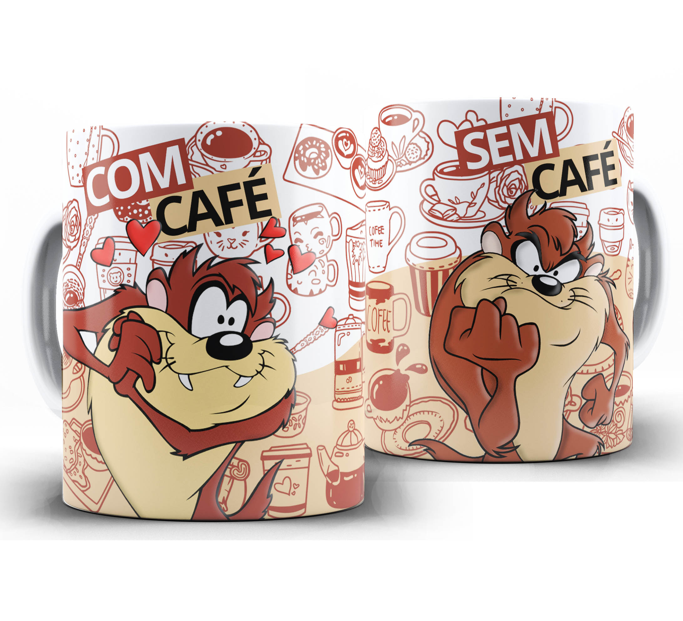 Caneca Com Cafe Sem Cafe - Tazmania